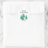 Prettige kerststickers ronde sticker (Tas)