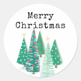 Prettige kerststickers ronde sticker