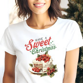Prettige Kerststol Retro Kerstfeest Tri-Blend Shirt
