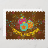 Prettige Kersttige Ornamenten Feestdagen Kaart (Voorkant / Achterkant)