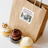 Prettige kersttypografie foto sticker