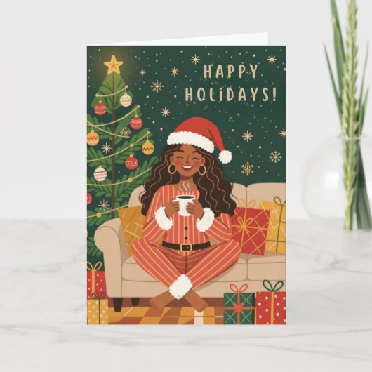 Prettige Kerstvakantie Feestdagen Kaart (Voorkant)