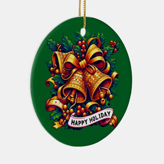 Prettige kerstvakantie keramisch ornament (Rechts)