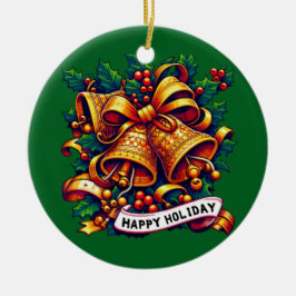 Prettige kerstvakantie keramisch ornament