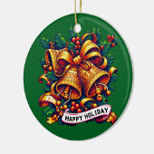 Prettige kerstvakantie keramisch ornament (Links)