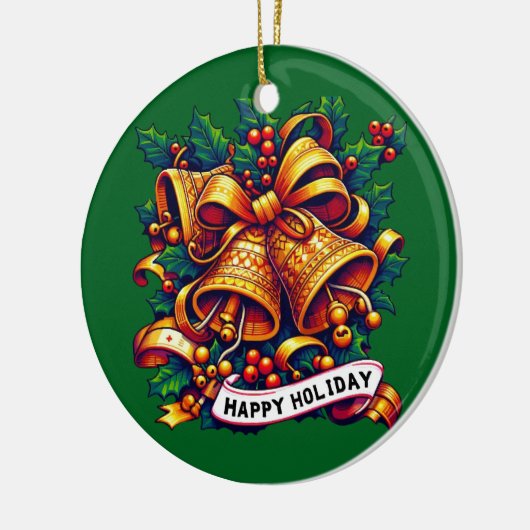 Prettige kerstvakantie keramisch ornament (Links)