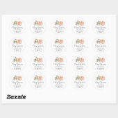 Prettige kerstvakantie Retouradres Ronde Sticker (Vel)