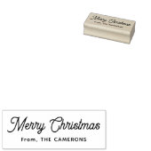 Prettige kerstvakantie zin script tekst naam rubberstempel (Gestempeld)
