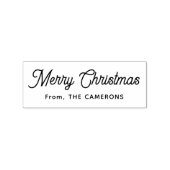 Prettige kerstvakantie zin script tekst naam rubberstempel (Afrduk)