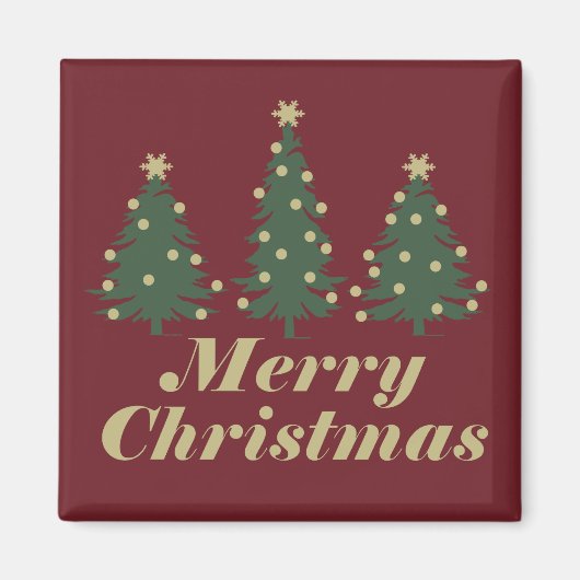 prettige kerstvakantieboomdecor magneet (Voorkant)