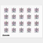 Prettige kerstvakantiesfeer vierkante sticker (Vel)