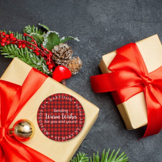 prettige kerstwens voor marketingbedrijf Clas Ronde Sticker