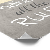 prettige keuken poster citaat humor grijs en tan (Hoek)