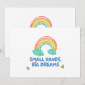 Prettige kinderdag Kleine Handen, Grote Dromen Bedankkaart (Voorkant / Achterkant)