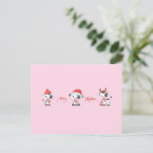 Prettige Koeien Kerstmis Feestdagenkaart (Staand voorkant)