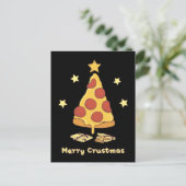 Prettige Korstmas - Pizza Kerstkaart Briefkaart (Staand voorkant)