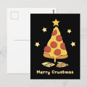Prettige Korstmas - Pizza Kerstkaart Briefkaart (Voorkant / Achterkant)
