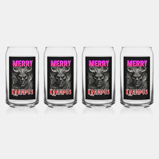 Prettige Krampus Blikvorm Glas (Voorkant)