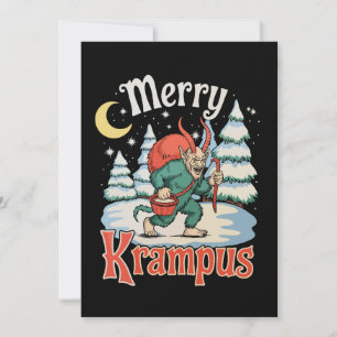 Prettige Krampus Folklore Kerstmis Horror Xmas Feestdagenkaart