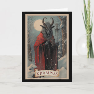 Prettige Krampus Kerstmis Xmas Horror Lelijke Trui Kaart