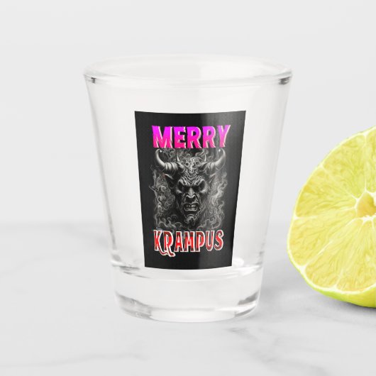 Prettige Krampus Shot Glas (Voorkant)