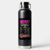 Prettige Krampus Waterfles (Achterkant)