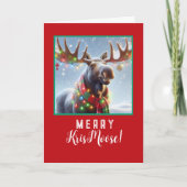 Prettige KrisMoose - Eland met Kerstversiering Feestdagen Kaart (Voorkant)