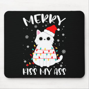 Prettige kus mijn kerstthema kattenliefhebbers cad muismat