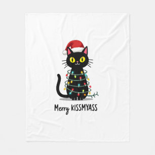 Prettige Kusmijnkont Grappige Katten Kerstverlicht Fleece Deken