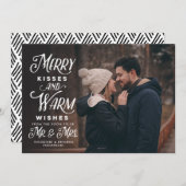 Prettige Kussen en Warme Wensen Mevr. Hr. Feestdag Feestdagenkaart (Voorkant / Achterkant)