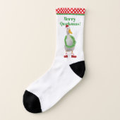 Prettige Kwakkis Kerstman Eend Sokken (Links - buitenkant)