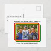 Prettige Kwanzaa familie foto vakantie ansichtkaar Feestdagenkaart (Voorkant / Achterkant)