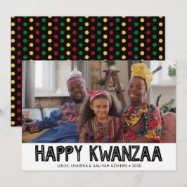 Prettige Kwanzaa-foto vakantiekaart Feestdagenkaart