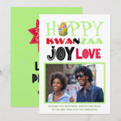 Prettige Kwanzaa Foto Wenskaart Liefde Vreugde Vre Feestdagenkaart (Voorkant / Achterkant)