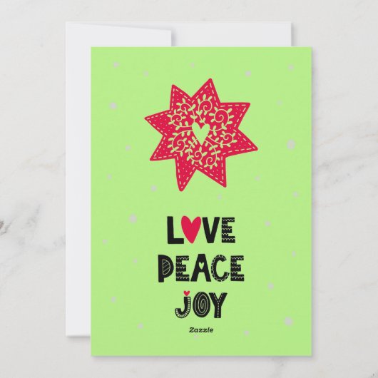 Prettige Kwanzaa Foto Wenskaart Liefde Vreugde Vre Feestdagenkaart (Achterkant)