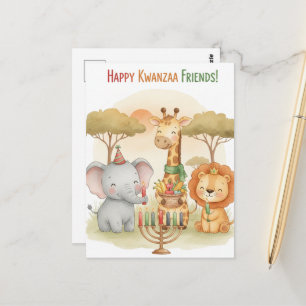 Prettige Kwanzaa Kinara Kerstkaart Briefkaart