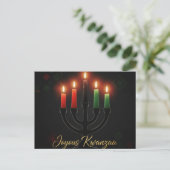 Prettige Kwanzaa Kinara Kerstkaart Briefkaart (Staand voorkant)