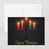 Prettige Kwanzaa Kinara Kerstkaart Briefkaart (Voorkant / Achterkant)
