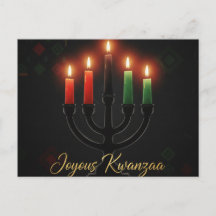 Prettige Kwanzaa Kinara Kerstkaart