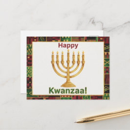 Prettige Kwanzaa Kinara Kerstkaart Briefkaart