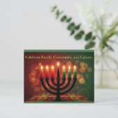 Prettige Kwanzaa Kinara kerstkaart Briefkaart (Staand voorkant)