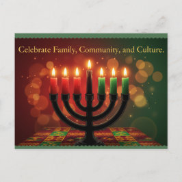 Prettige Kwanzaa Kinara kerstkaart Briefkaart