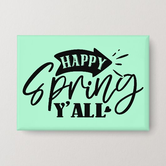 Prettige Lente Y'all Typografie Ontwerp-49765 Button (Voorkant)