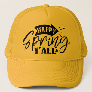 Prettige Lente Y'all Typografie Ontwerp-49765 Trucker Pet
