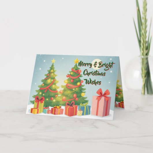 Prettige & Lichtgevende Kerstwensen Kaart (Voorkant)