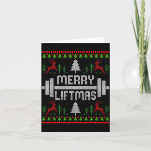 Prettige Liftmas - Trainer Ugly Style Kerstmis Kaart