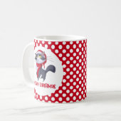 Prettige Meowy Kerstmis Kat Mok (Voorkant links)