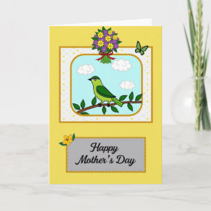 Prettige Moederdag Aviaire kaart