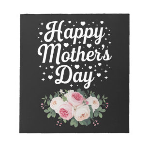 Prettige Moederdag Cute Floral Moeder Oma Echtgeno Notitieblok