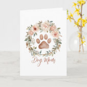 Prettige Moederdag Van De Hond Aquarel Bloemen Kaart (Gele Bloem)